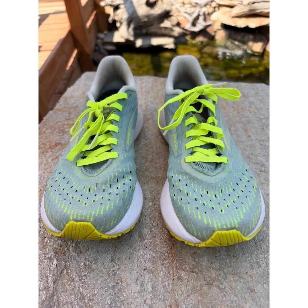 Brooks Hyperion Tempo Womens Running Shoes Blue Neon Yellow 1203281B458 7.5